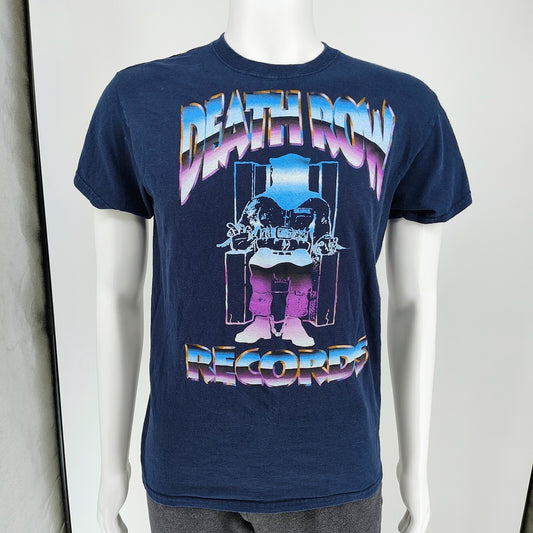 Ripple Junction Death Row Records Chrome Logo Rap Graphic T-Shirt (Medium)