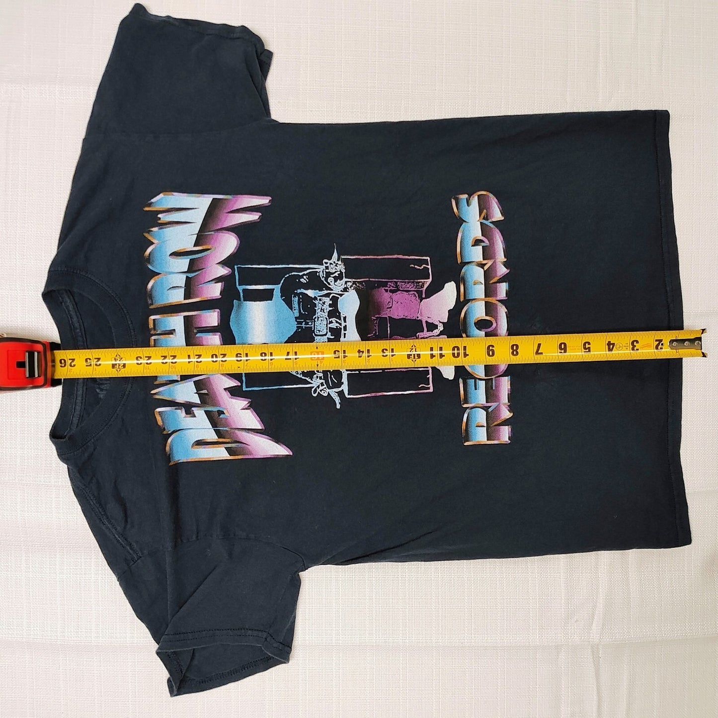 Ripple Junction Death Row Records Chrome Logo Rap Graphic T-Shirt (Medium)