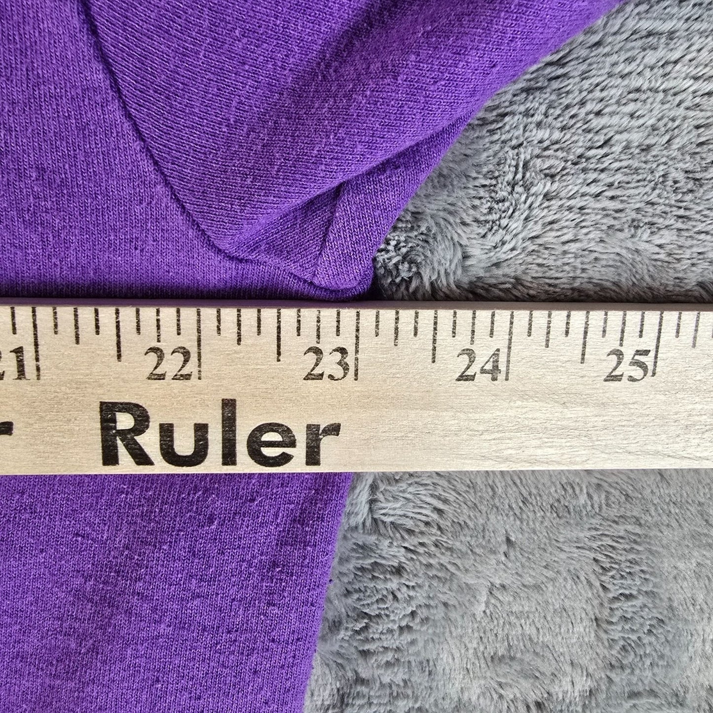 Vintage 1990s Stained Anvil Blank Purple V-Neck Single Stitch T-Shirt (XL)