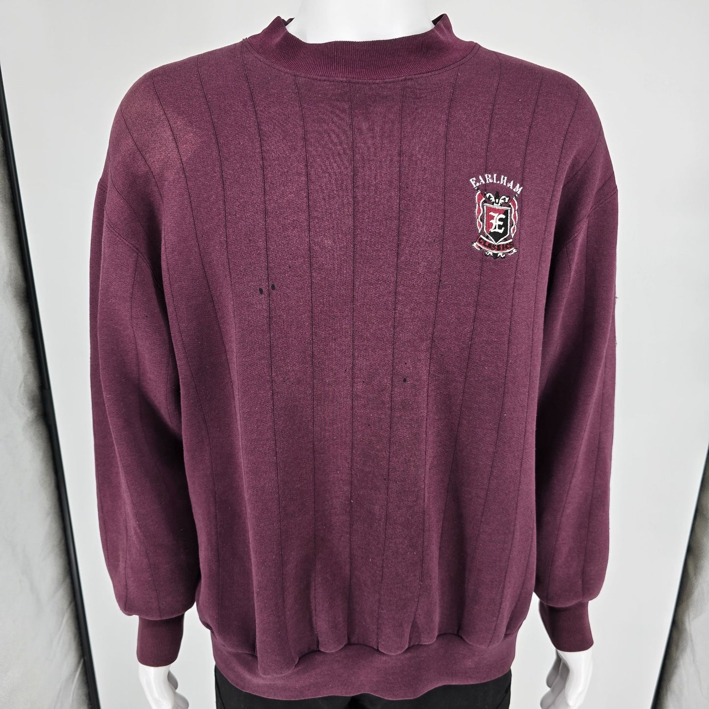 Vintage 1990s JanSport Made in USA "Earlham Classics" Burgundy Sweatshirt (XL)