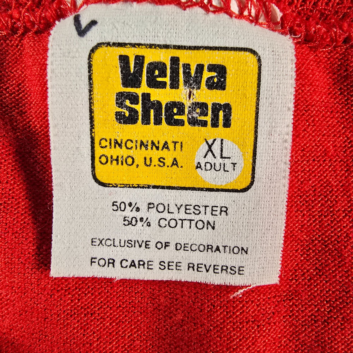 Vintage 1980s Velva Sheen Destination Tulsa Puff Print T-Shirt (L/XL)
