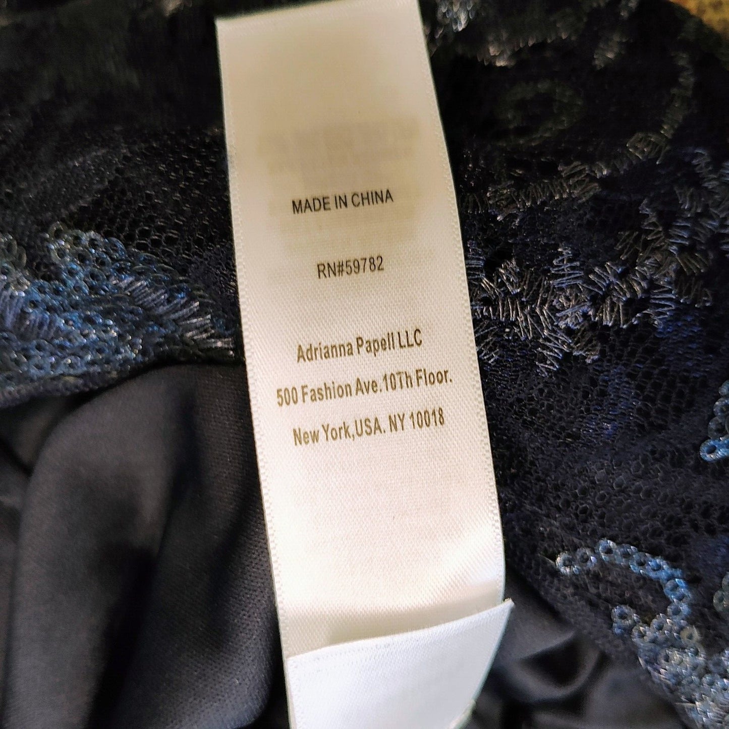 NWT Adrianna Papell Midnight Blue Capelet Long Maxi Dress $249 Retail (Size 4)