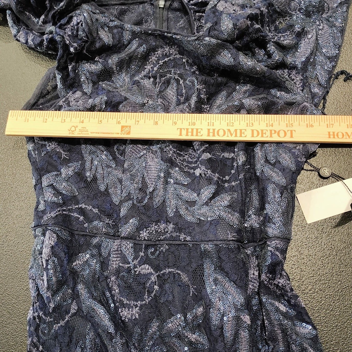 NWT Adrianna Papell Midnight Blue Capelet Long Maxi Dress $249 Retail (Size 4)