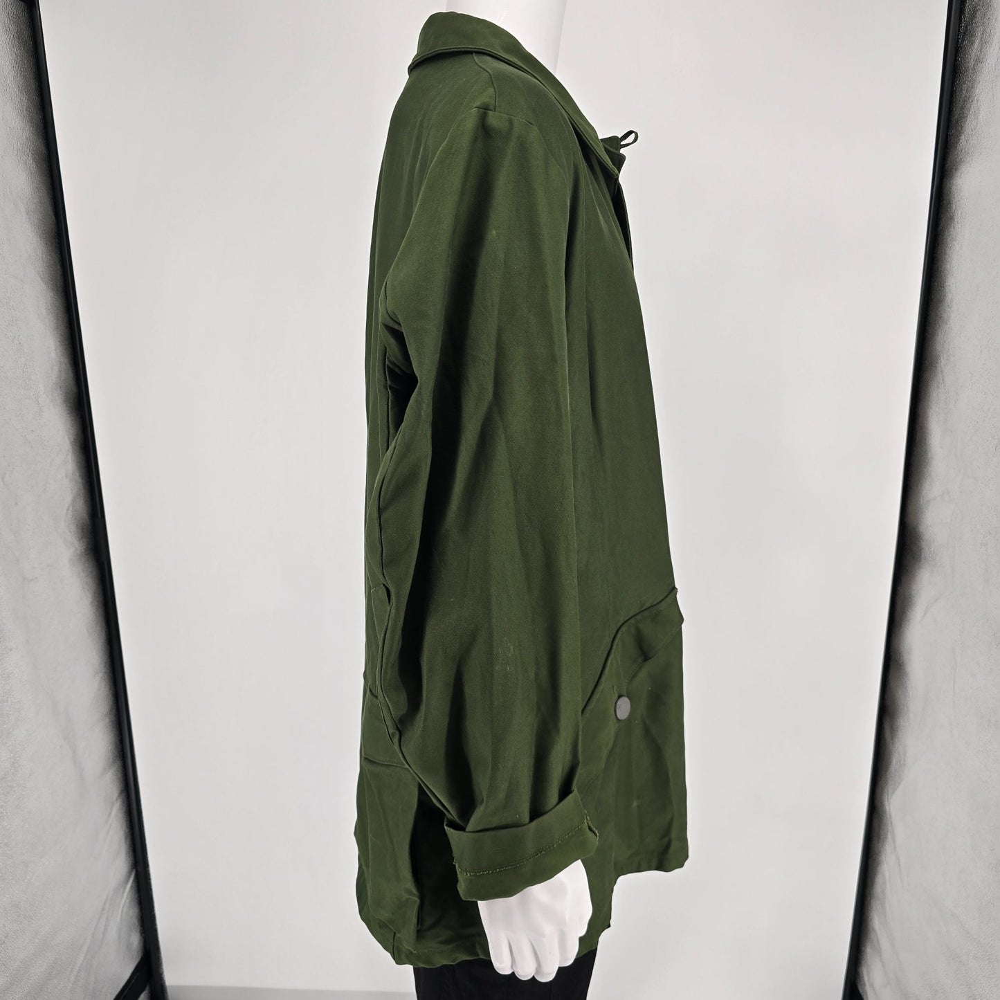 Vintage 1970s Swedish Military Olive Green M59 Field/Utility Coat (Large)