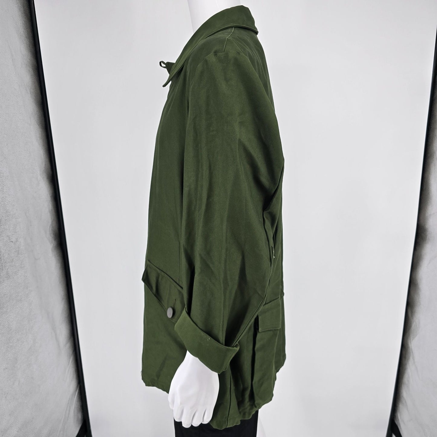 Vintage 1970s Swedish Military Olive Green M59 Field/Utility Coat (Large)