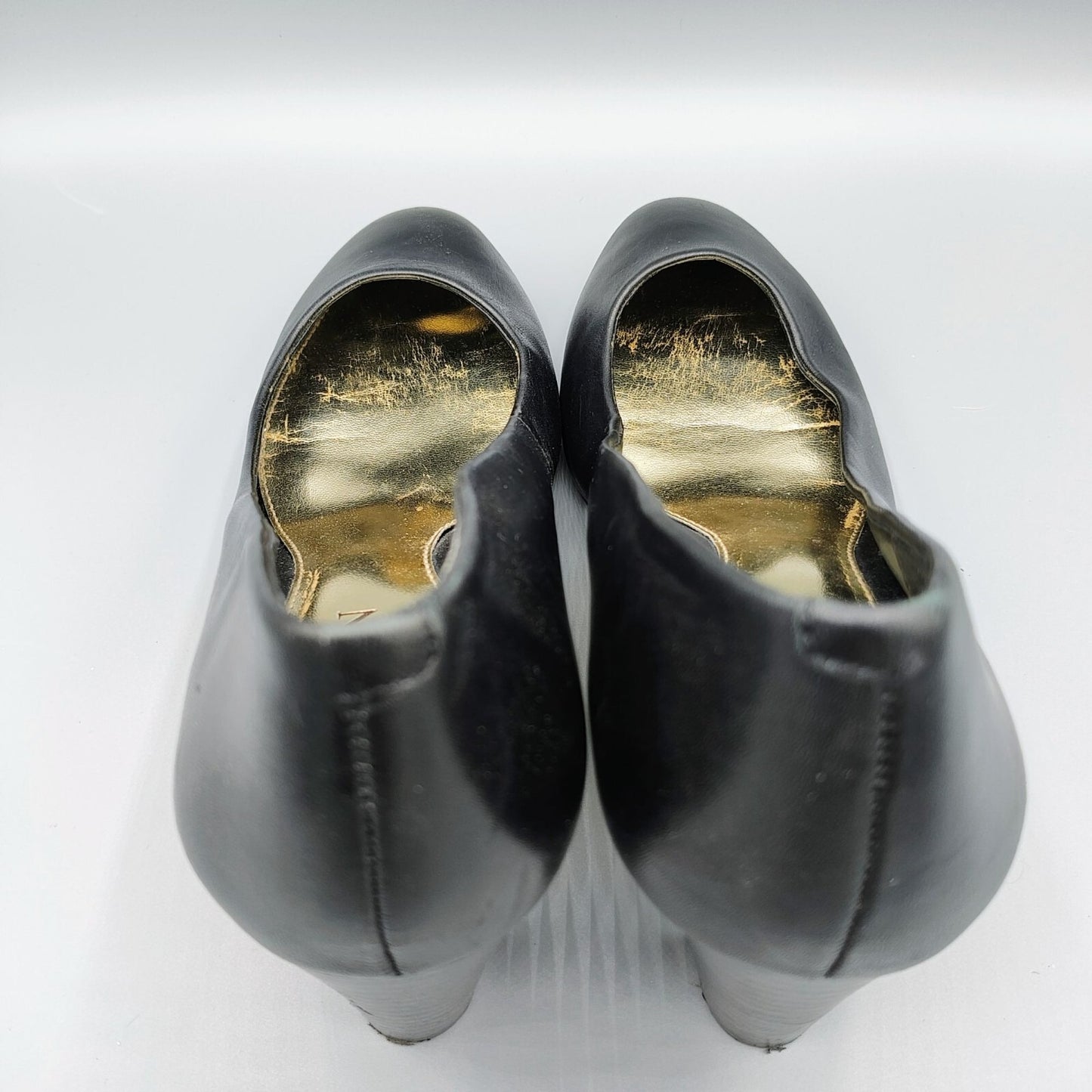 Lauren Ralph Lauren Womens Black Leather Block Heel Pumps (Size 8B)