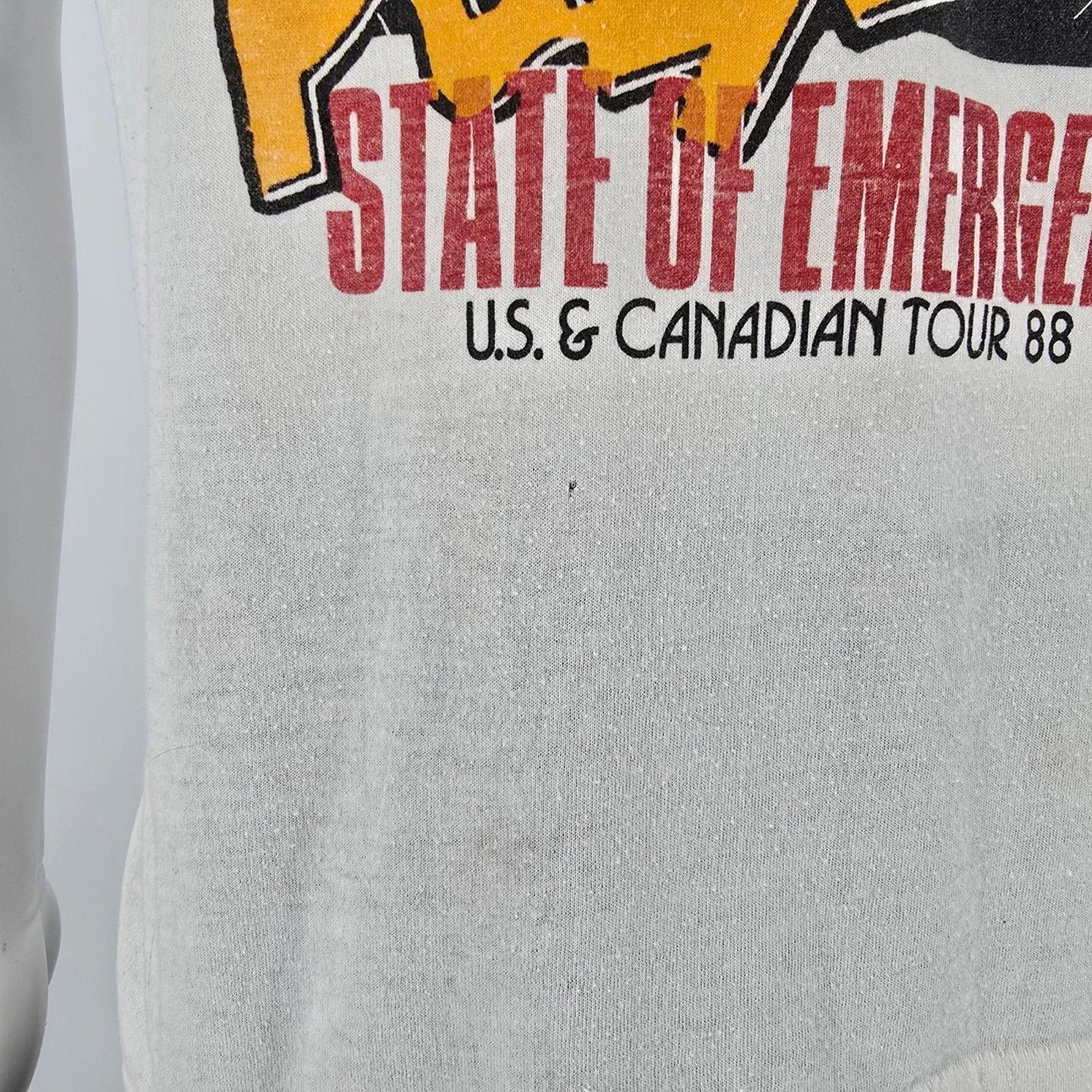 Vintage 1980s Steel Pulse State of Emergency World Tour Concert T-Shirt (M/L)