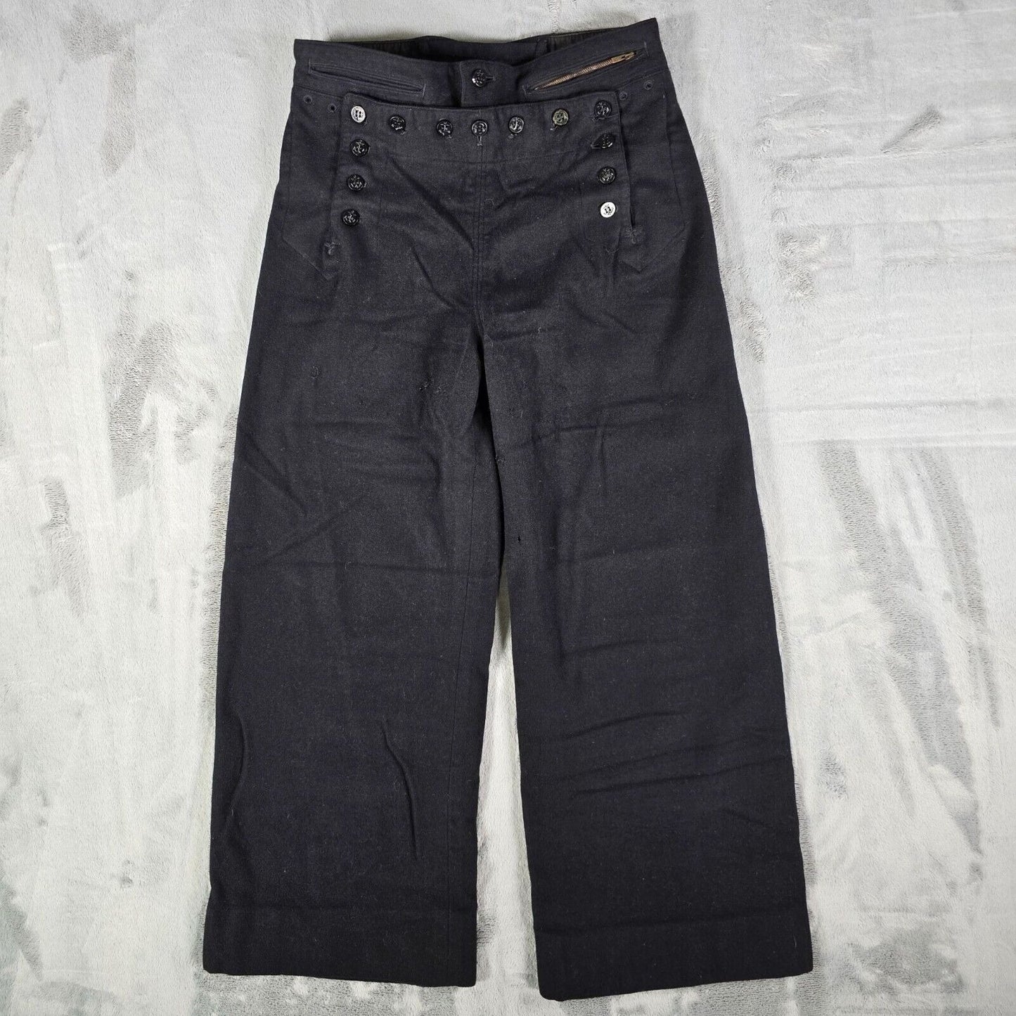 Vintage World War II Prentice Streamline Zipper Navy Cracker Jack Pants (29x26)