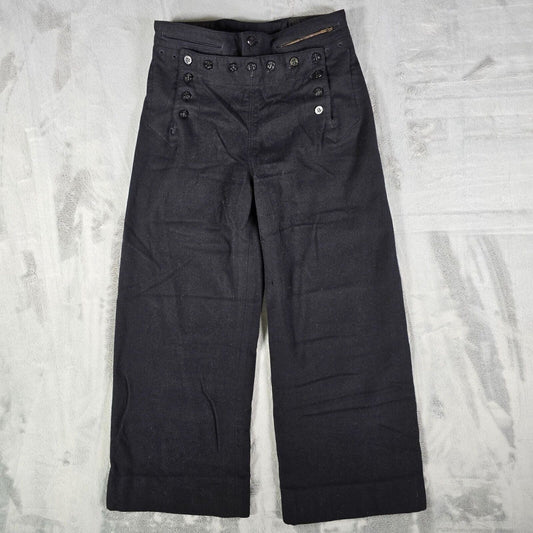 Vintage World War II Prentice Streamline Zipper Navy Cracker Jack Pants (29x26)