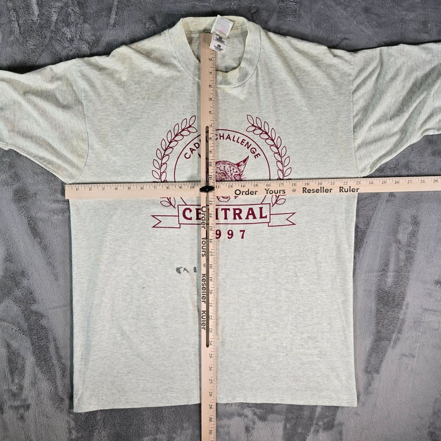Distressed Vintage 1990s ROTC Central Cadet Challenge 1997 Wildcat T-Shirt (XL)