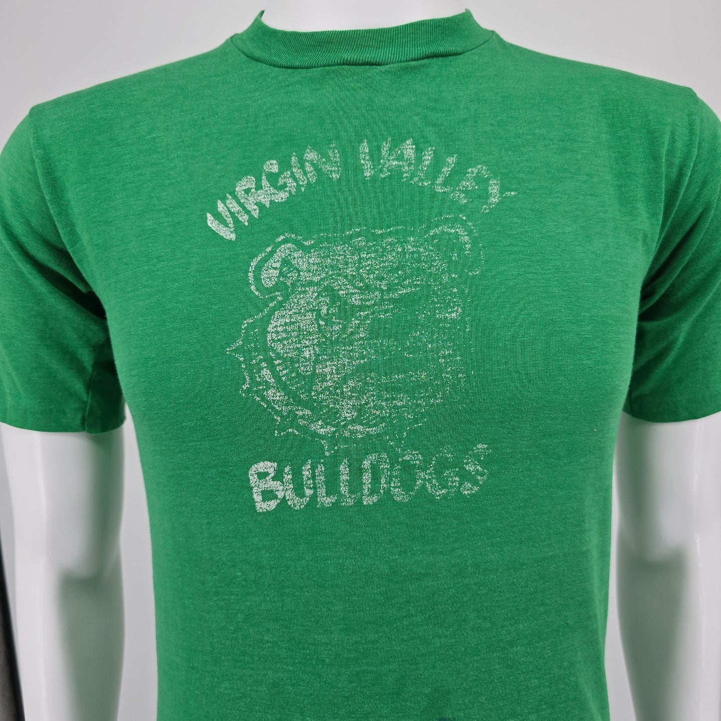 Distressed Vintage 1980s Virgin Valley Bulldogs Mesquite Nevada T-Shirt (S)