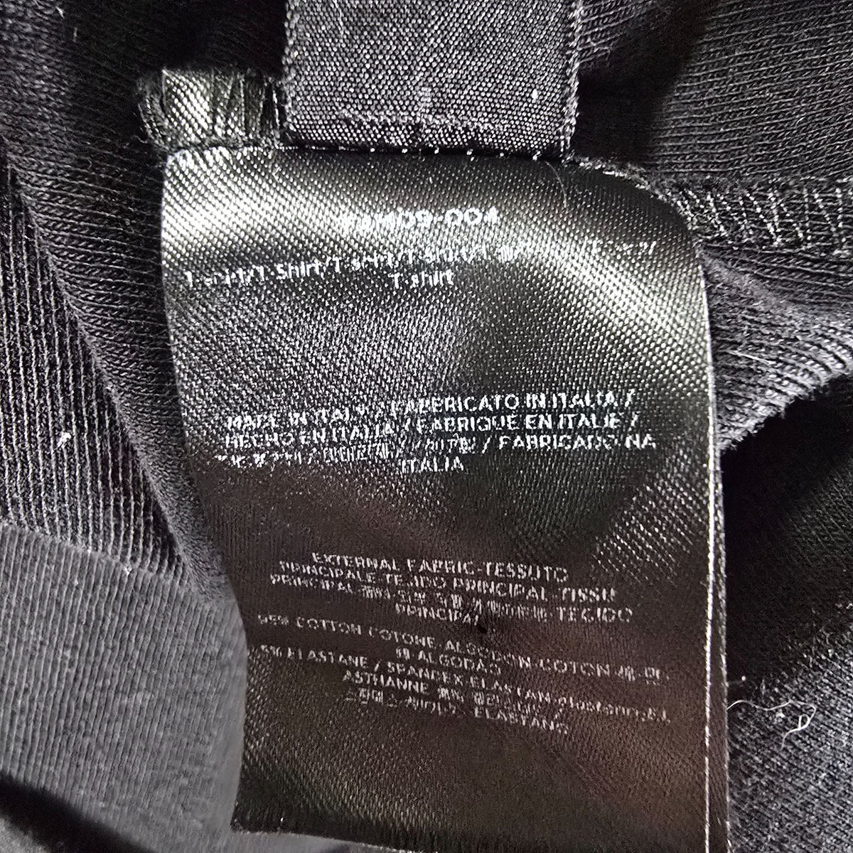 Tom Ford T4M09-004  Black Stretch Cotton V-Neck Luxury/Designer T-Shirt (S)
