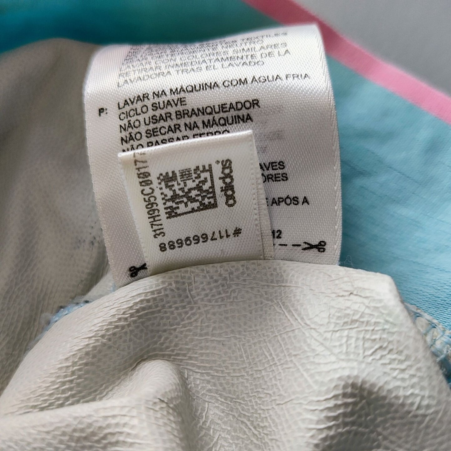 Adidas Womens Half-Zip Light Blue & Pink Pullover Jacket