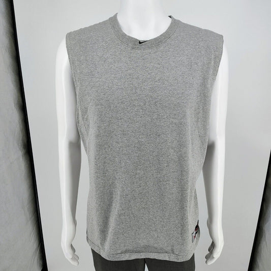 Vintage  Made in USA Nike Basketball Gray Sleeveless Tank (Large)