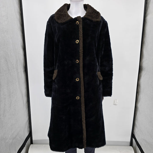 Vintage 1960s/1970s Fingerhut Fashions Orlon Acrylic Faux Fur Mod Coat (XL)