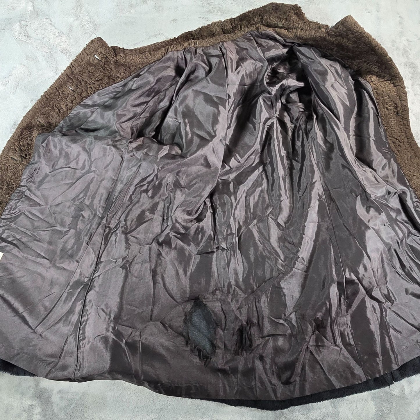 Vintage 1960s/1970s Fingerhut Fashions Orlon Acrylic Faux Fur Mod Coat (XL)