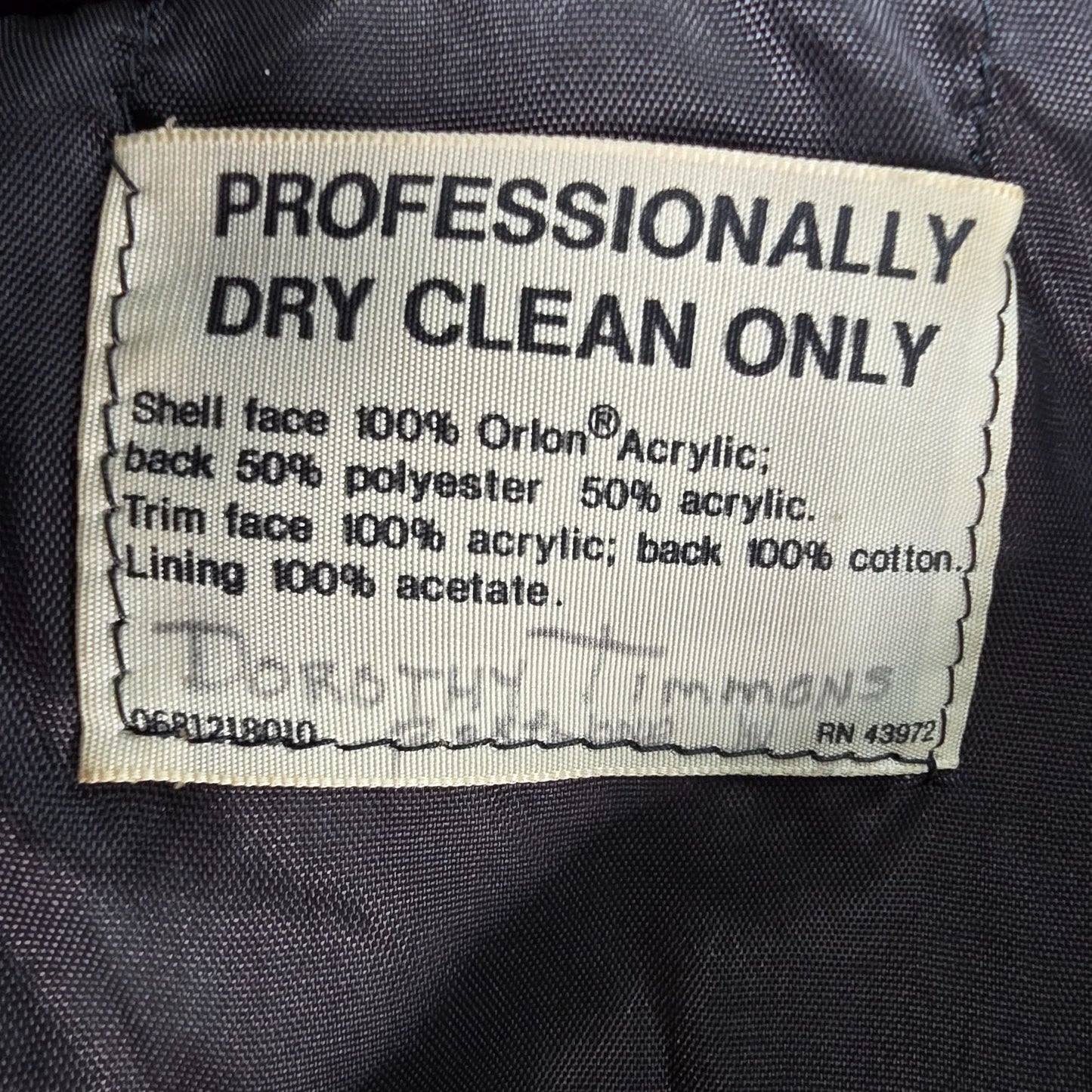 Vintage 1960s/1970s Fingerhut Fashions Orlon Acrylic Faux Fur Mod Coat (XL)