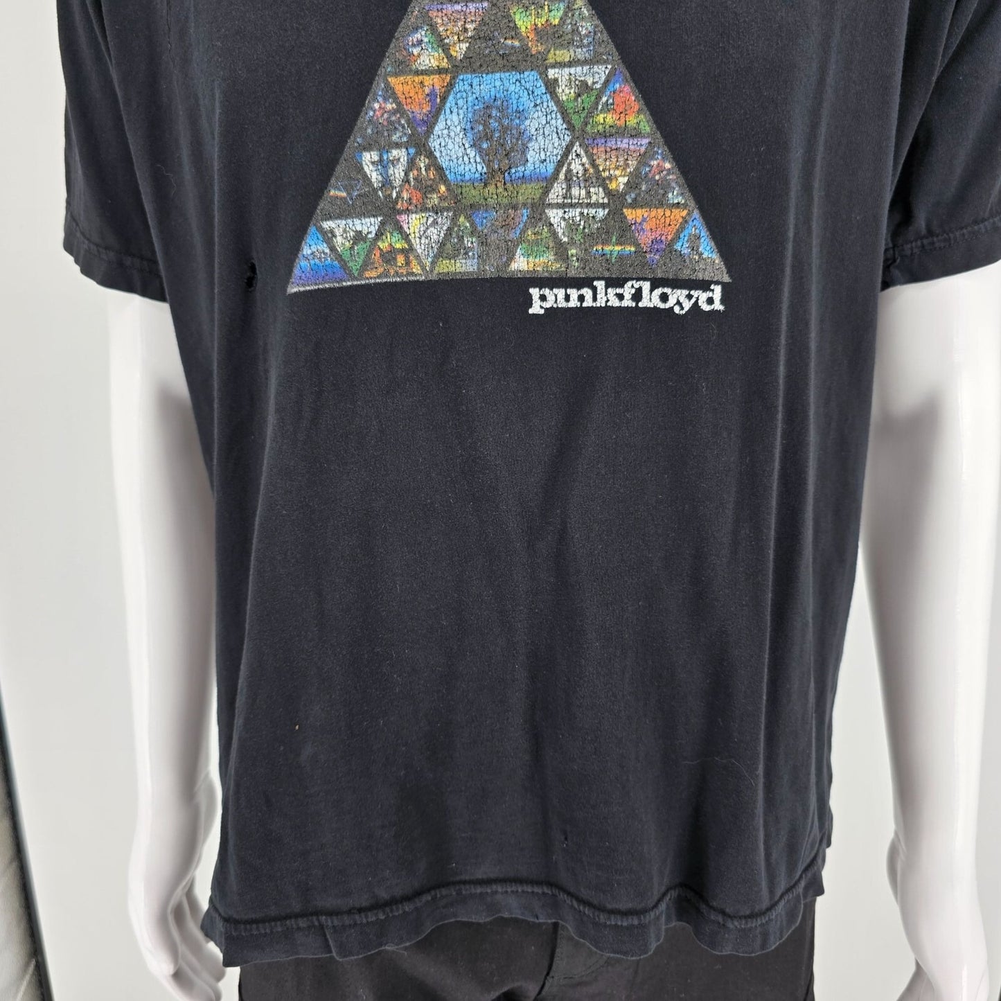 Thrashed 2000s Chaser Pink Floyd Made in USA Prism Graphic Band T-Shirt (XL)