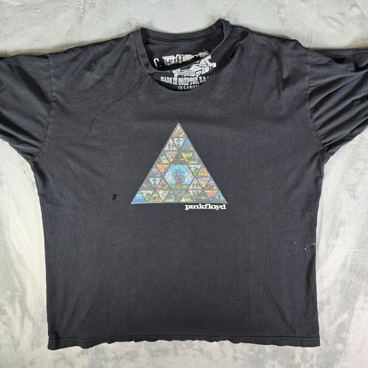 Thrashed 2000s Chaser Pink Floyd Made in USA Prism Graphic Band T-Shirt (XL)