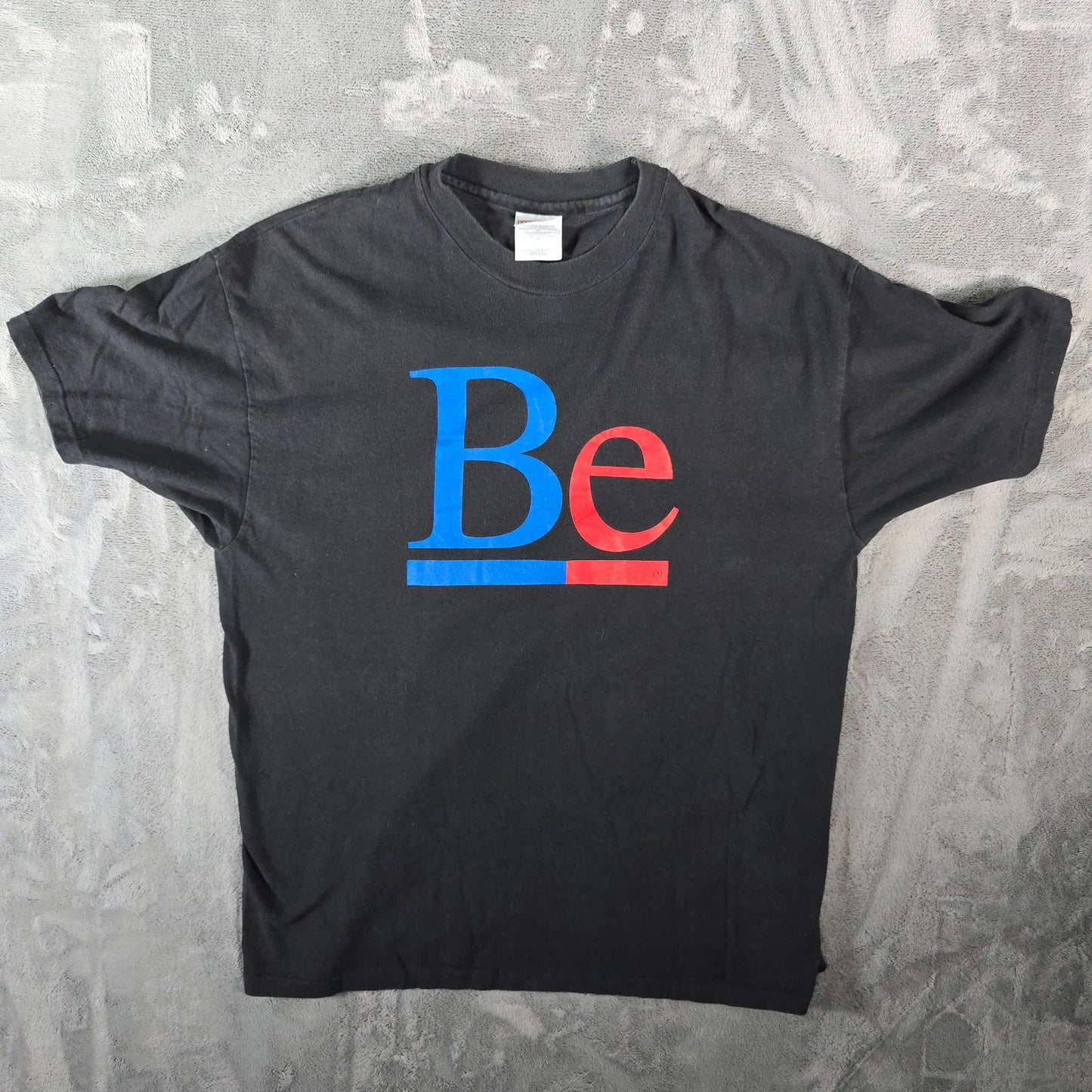 Vintage 1990s Hanes Beefy-T Black Be Inc. BeOS/BeBox Techware T-Shirt (L/XL)