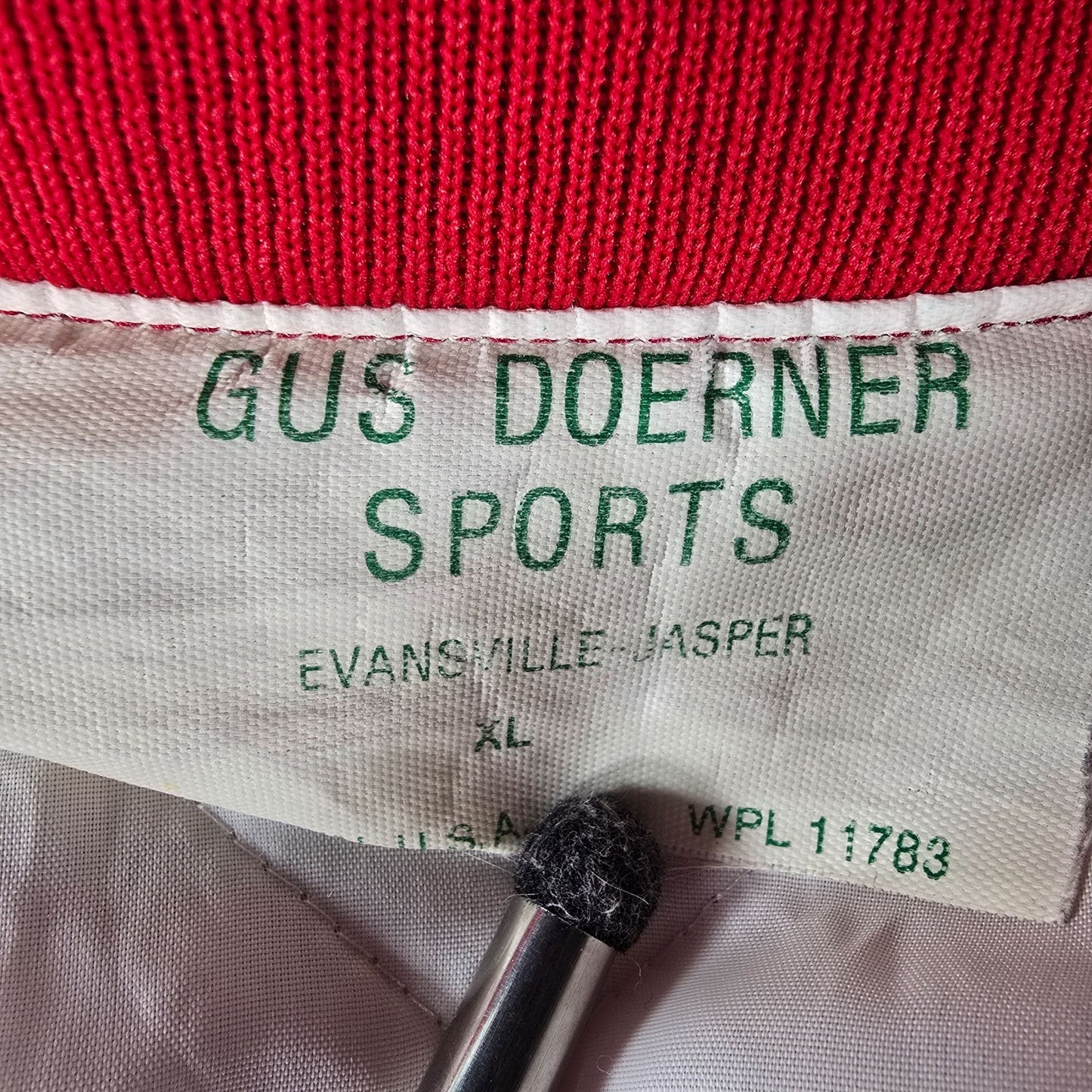 Vintage 1970s Gus Doerner Sports South Knox Spartans Satin Bomber Jacket (XL)