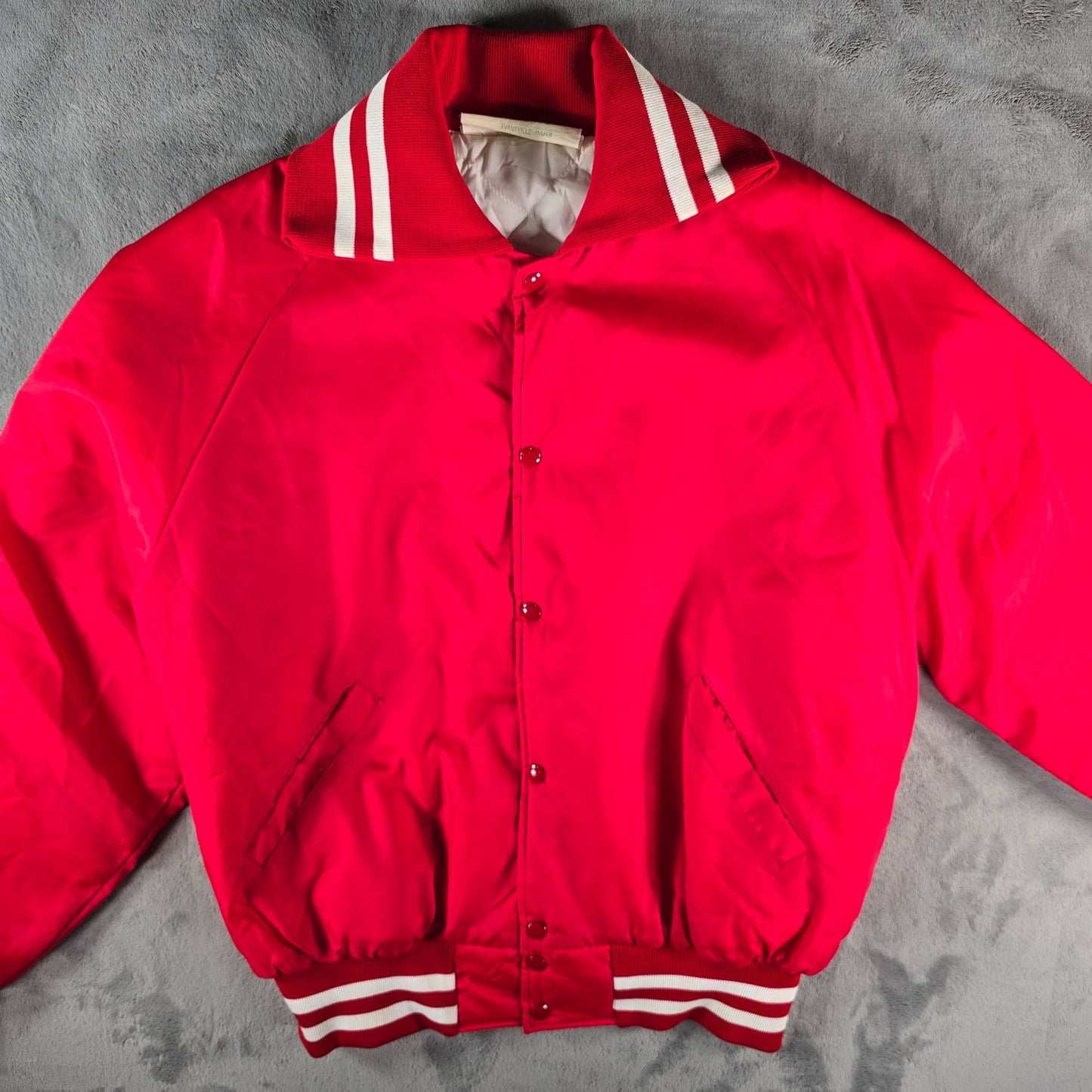 Vintage 1970s Gus Doerner Sports South Knox Spartans Satin Bomber Jacket (XL)