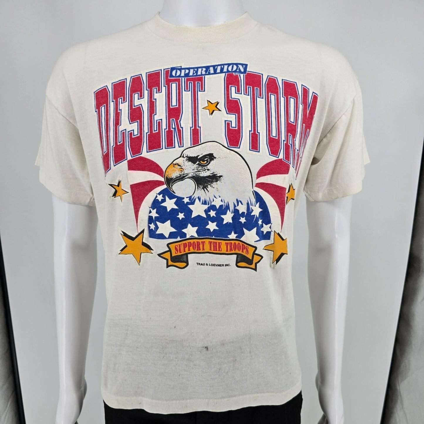 Distressed Vintage 1990s Trau & Loevner Operation Desert Storm T-Shirt (M/L)