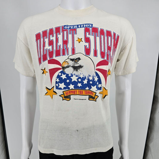 Distressed Vintage 1990s Trau & Loevner Operation Desert Storm T-Shirt (M/L)