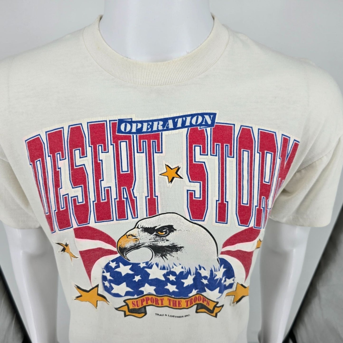 Distressed Vintage 1990s Trau & Loevner Operation Desert Storm T-Shirt (M/L)