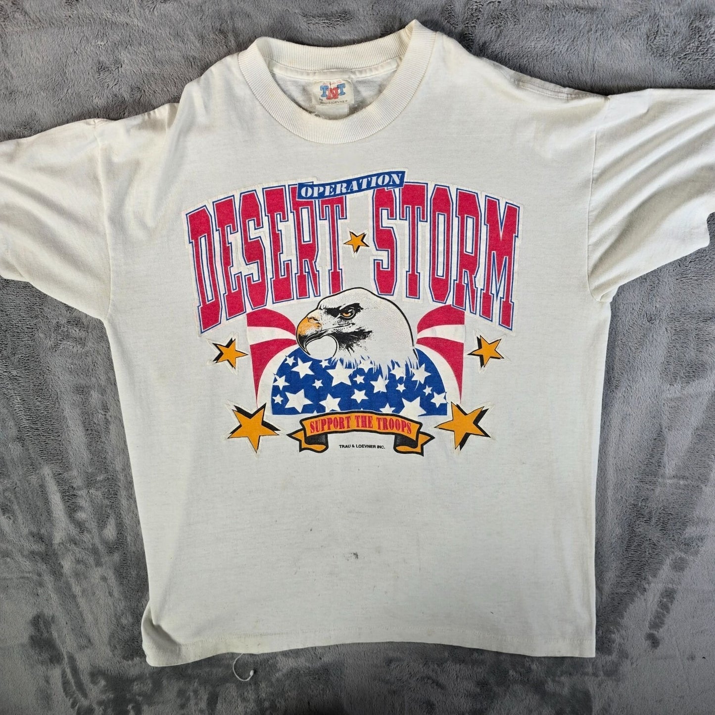 Distressed Vintage 1990s Trau & Loevner Operation Desert Storm T-Shirt (M/L)