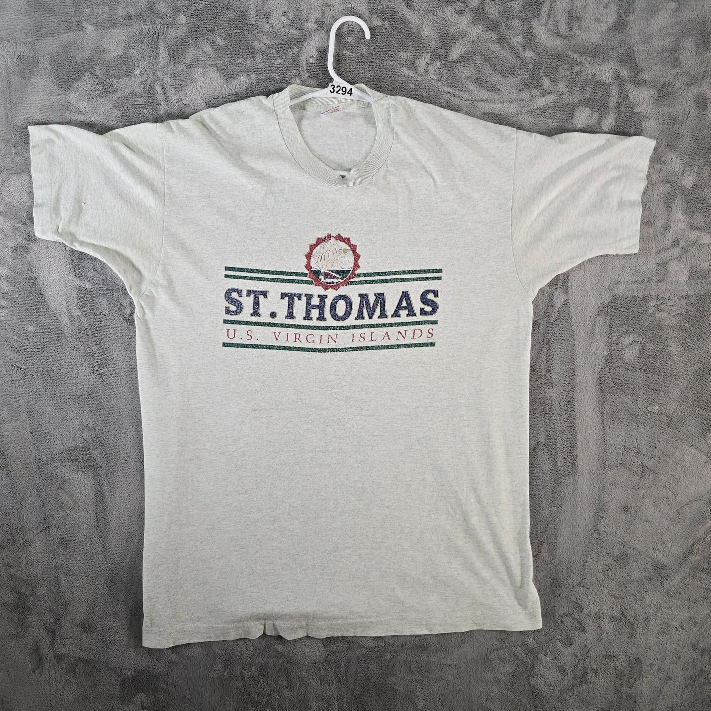 Distressed Vintage 1990s St. Thomas U.S. Virgin Islands Souvenir T-Shirt (XL)