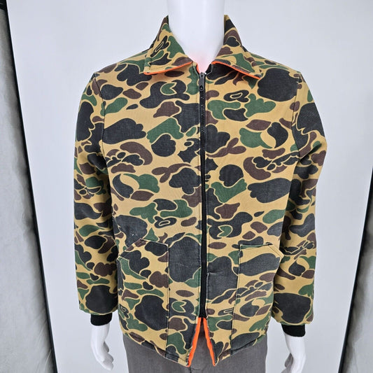 Vintage 90s Empire Insulated Wear Reversible Camo/Orange Hunting Jacket (Medium)