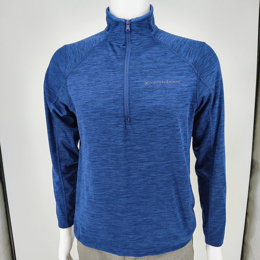 Vineyard Vines Sankaty Performance Nautical Navy Quarter Zip Jacket (Small)