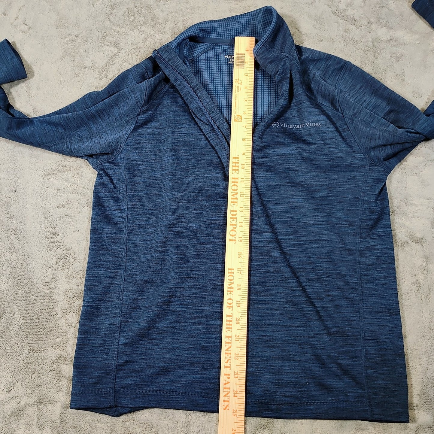 Vineyard Vines Sankaty Performance Nautical Navy Quarter Zip Jacket (Small)