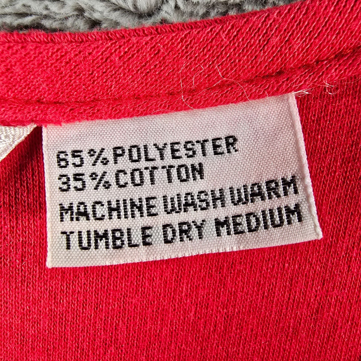 Vintage 1980s Dayne Taylor Red Surplice Faux Wrap Belted Midi Dress (12/L)