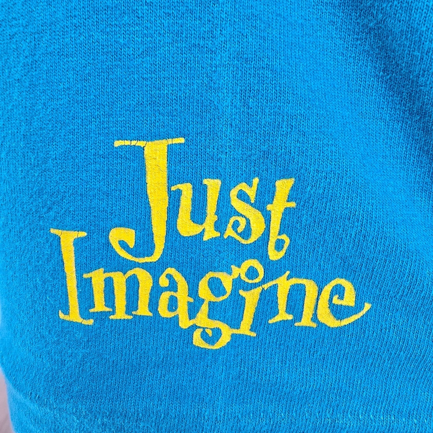 Vintage 1990s Girl Scouts 1998 "Just Imagine" Single Stitch Blue T-Shirt (M)