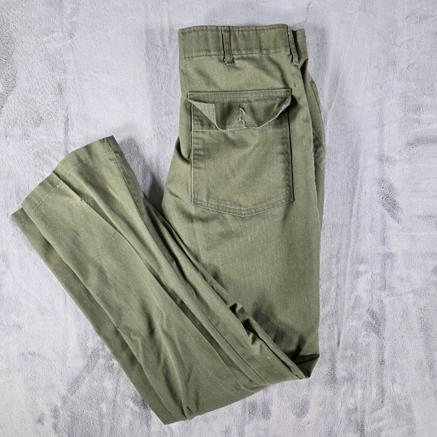 Vintage 1970s U.S Army Green OG-506 Utility Durable Press Trousers (32x32)