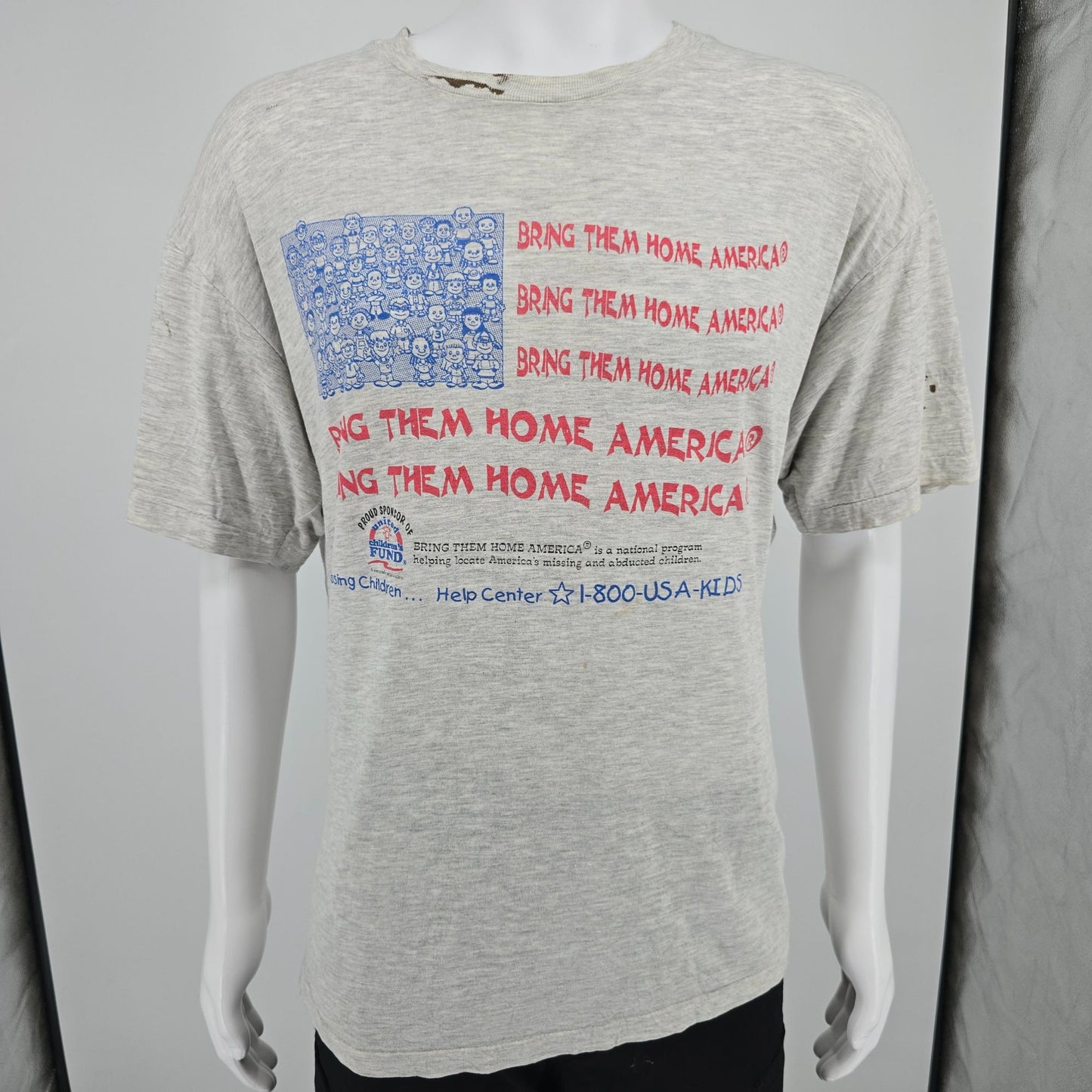 Distressed Vintage 1990s Caribbean Dream "Bring Them Home America" T-Shirt (XL)