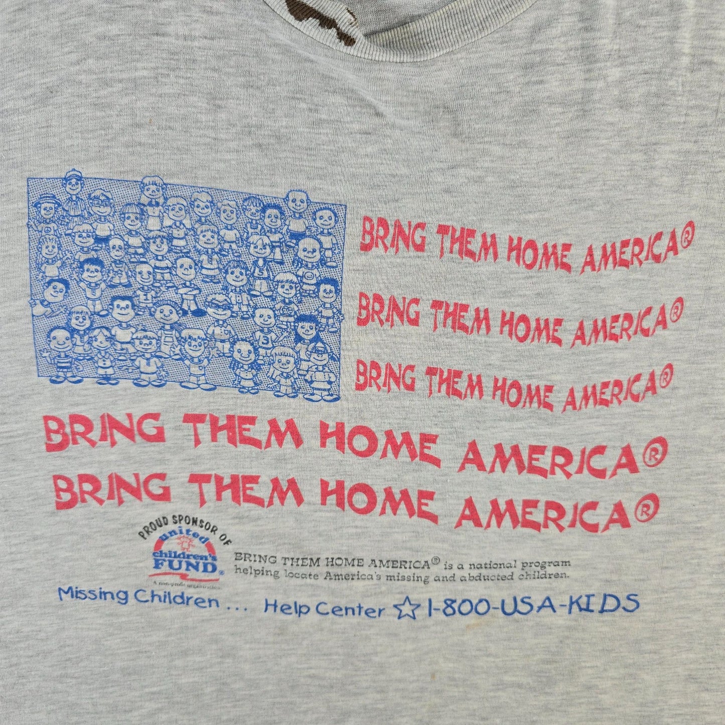 Distressed Vintage 1990s Caribbean Dream "Bring Them Home America" T-Shirt (XL)