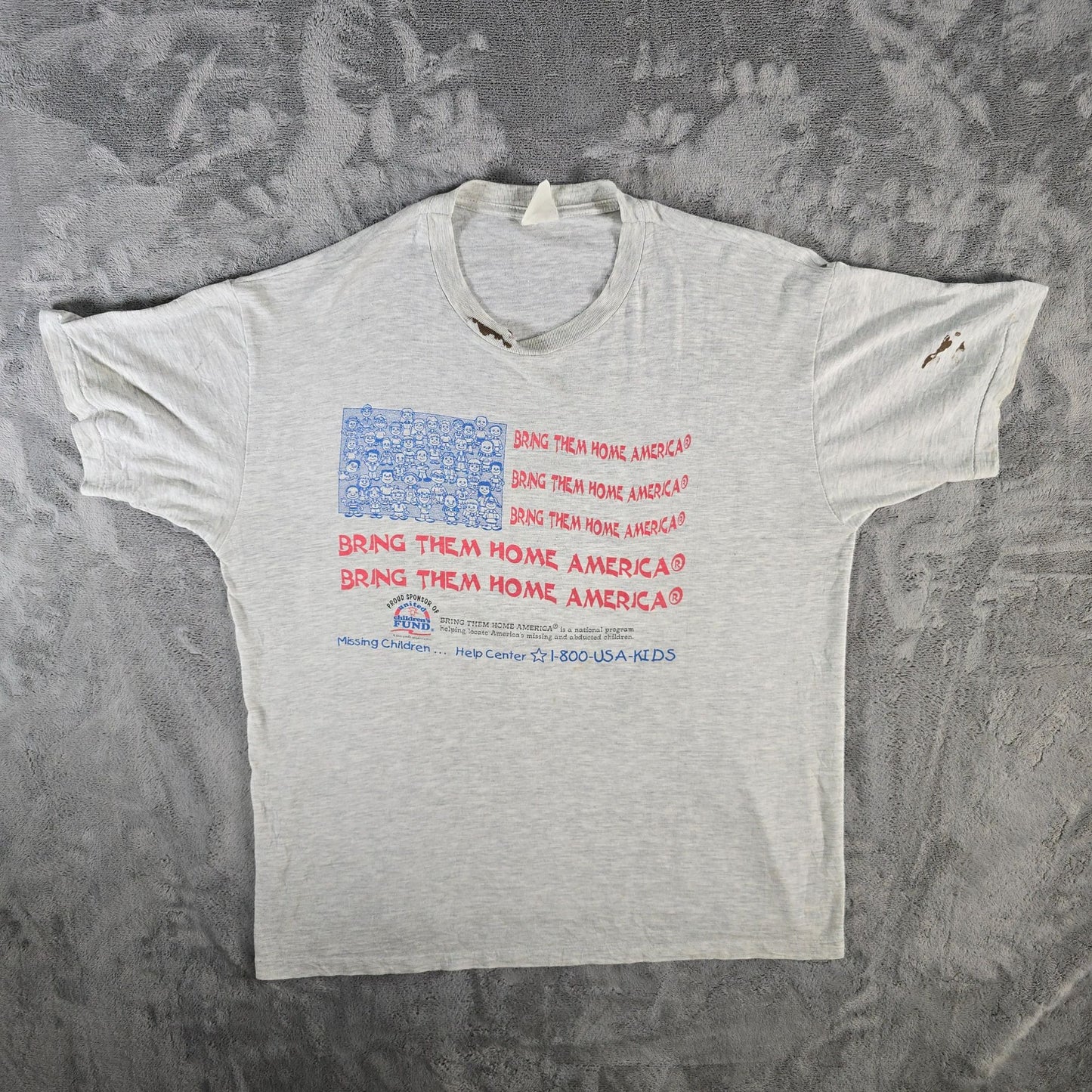 Distressed Vintage 1990s Caribbean Dream "Bring Them Home America" T-Shirt (XL)