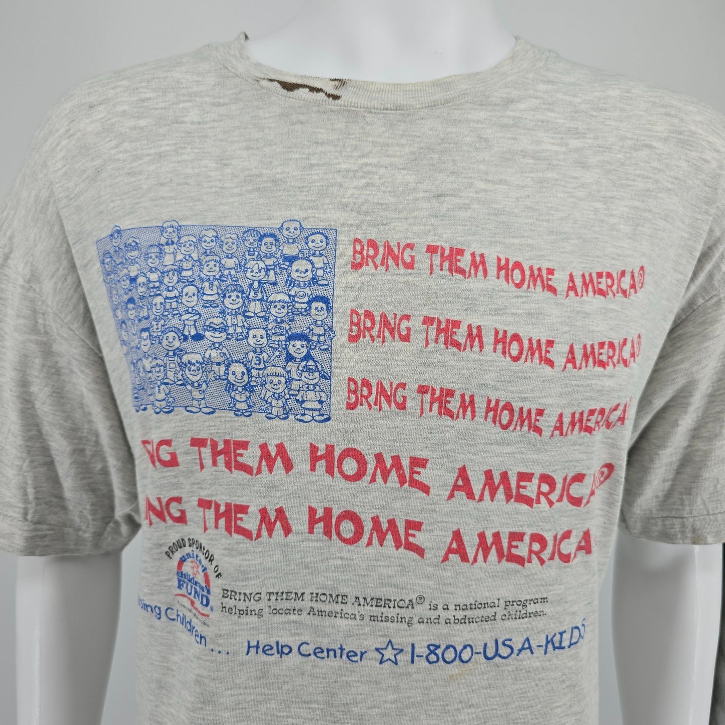 Distressed Vintage 1990s Caribbean Dream "Bring Them Home America" T-Shirt (XL)