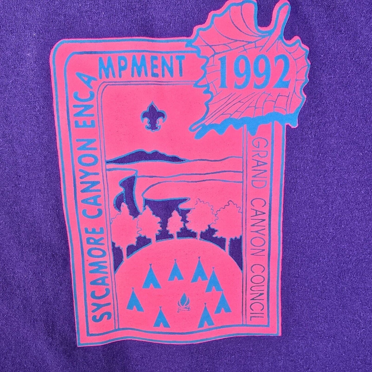 Vintage 1992 Sycamore Canyon Encampment Grand Canyon Council T-Shirt (XL/XXL)
