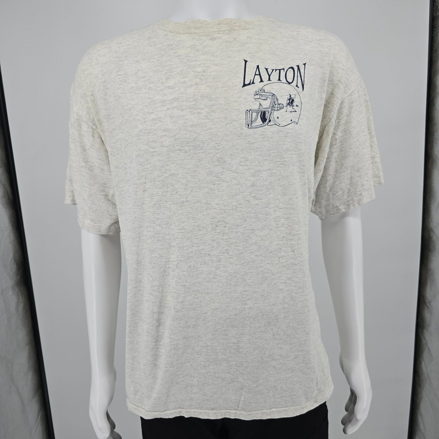 Vintage 1990s Oneita Layton Lancers Utah High School Football T-Shirt (XL)