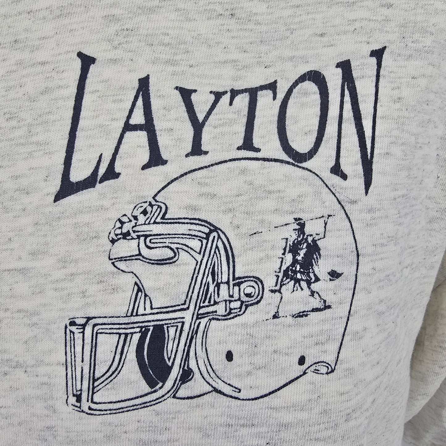Vintage 1990s Oneita Layton Lancers Utah High School Football T-Shirt (XL)