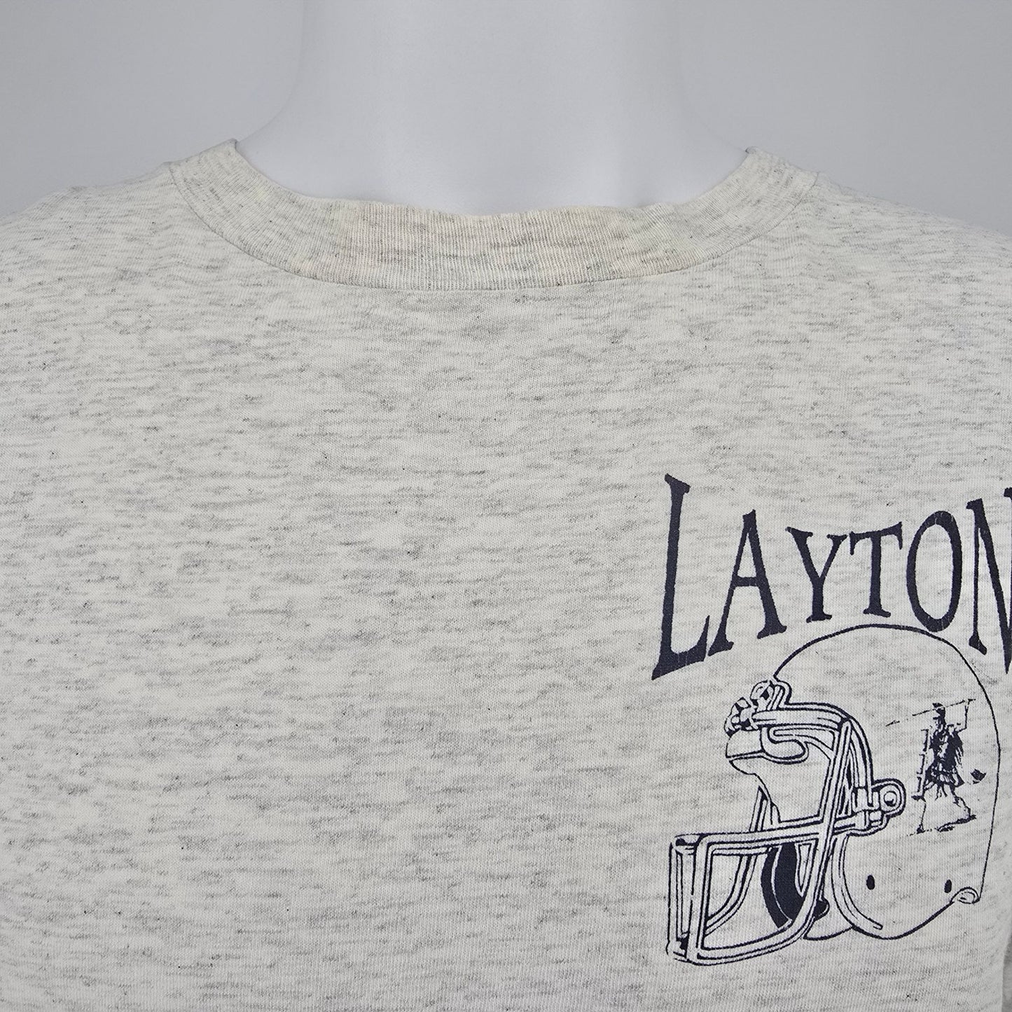 Vintage 1990s Oneita Layton Lancers Utah High School Football T-Shirt (XL)