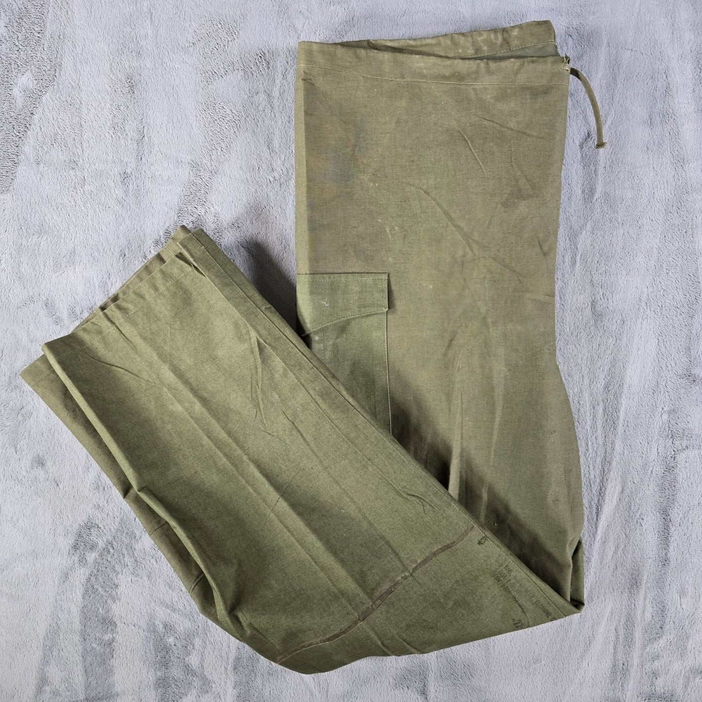 RARE Vintage 1960s U.S. Army Vietnam War DIY Class 3 Waterproof Wet Bag Pants -40x29