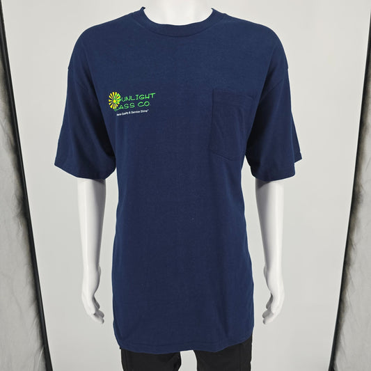 Vintage 1990s Sunlight Glass Co. Fort Collins Colorado Pocket T-Shirt (XL)