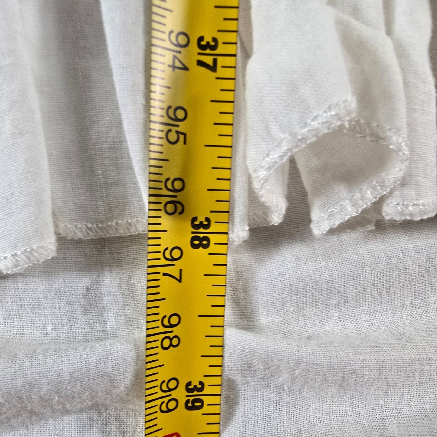 Vintage 1990s Unbranded White Spaghetti Strap Drop Waist Boho Sundress (XS)