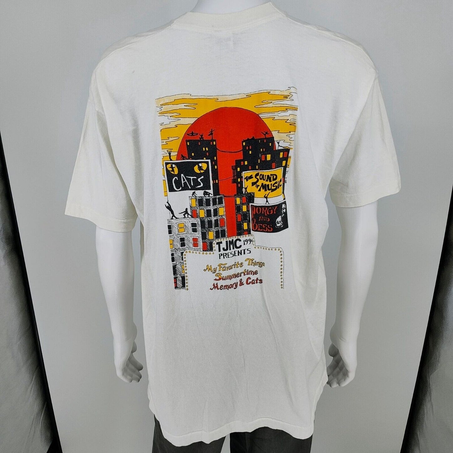 Vintage 1994 Single Stitch  "TJMC Presents" Musical Theatre Graphic T-Shirt (XL)
