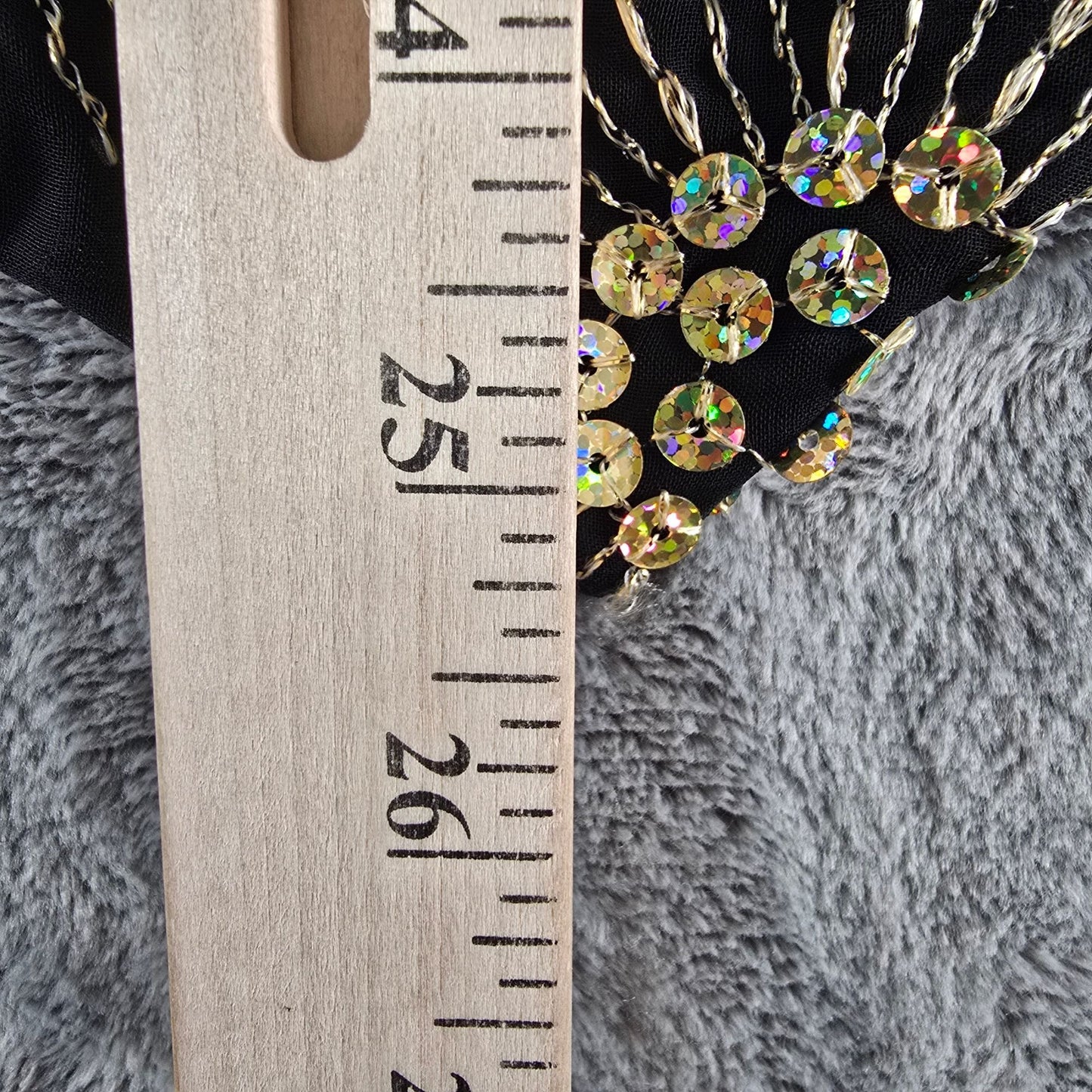 Vintage 1990s Rivar's Stagewear Black Sunburst Sequin Rhinestone Trim Vest (L)